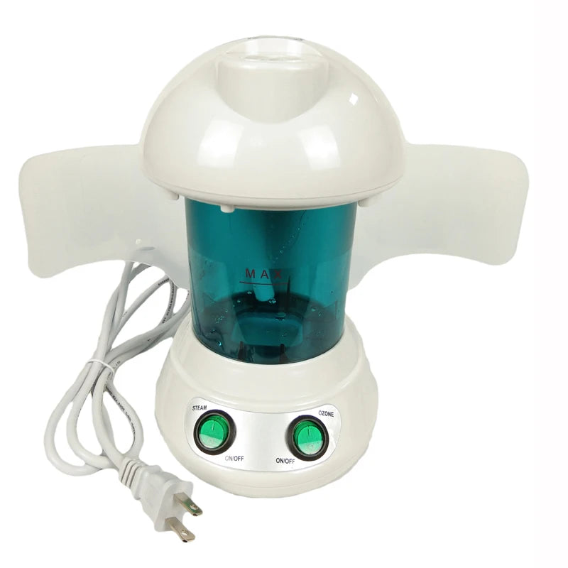 Facial steamer in use