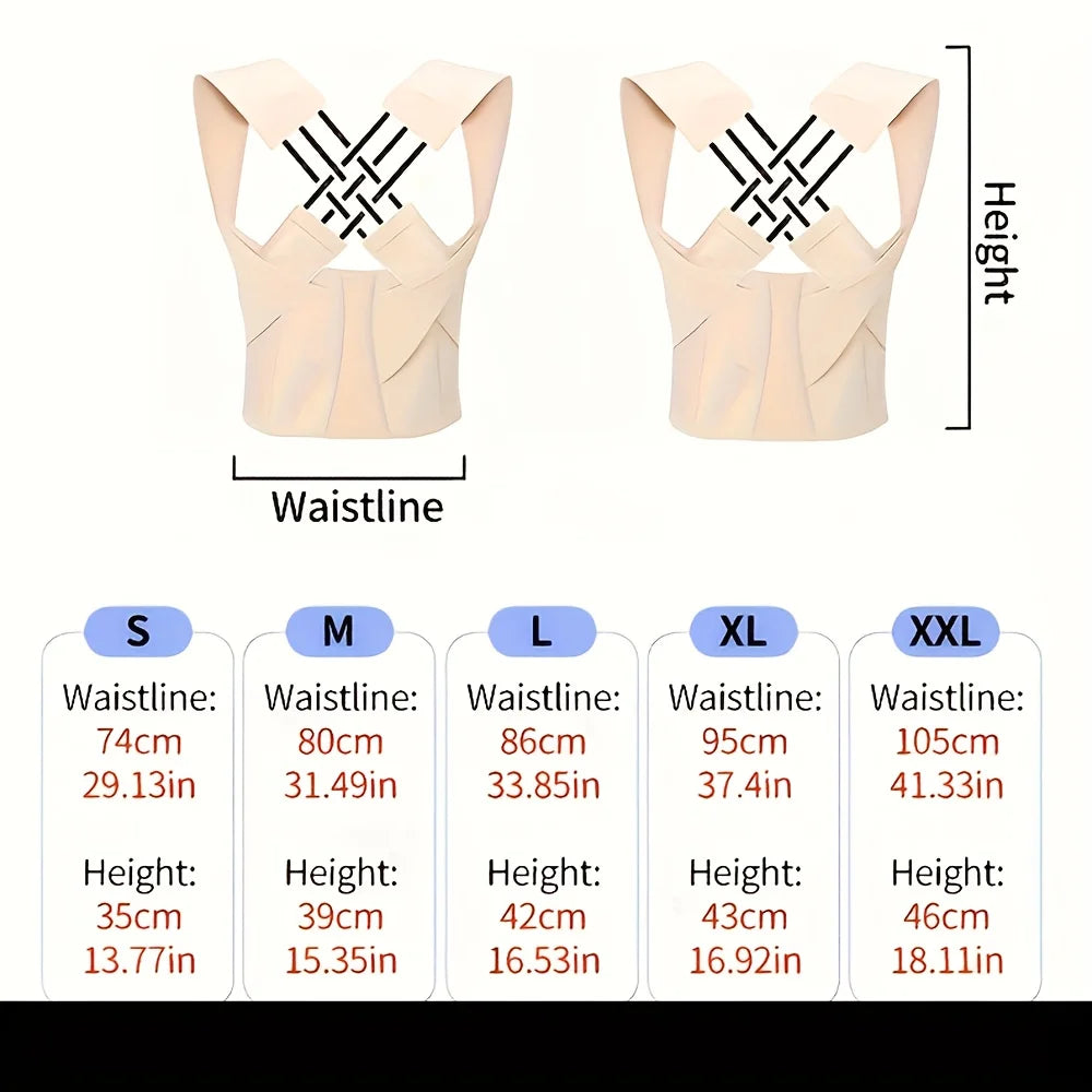 Unisex posture support brace