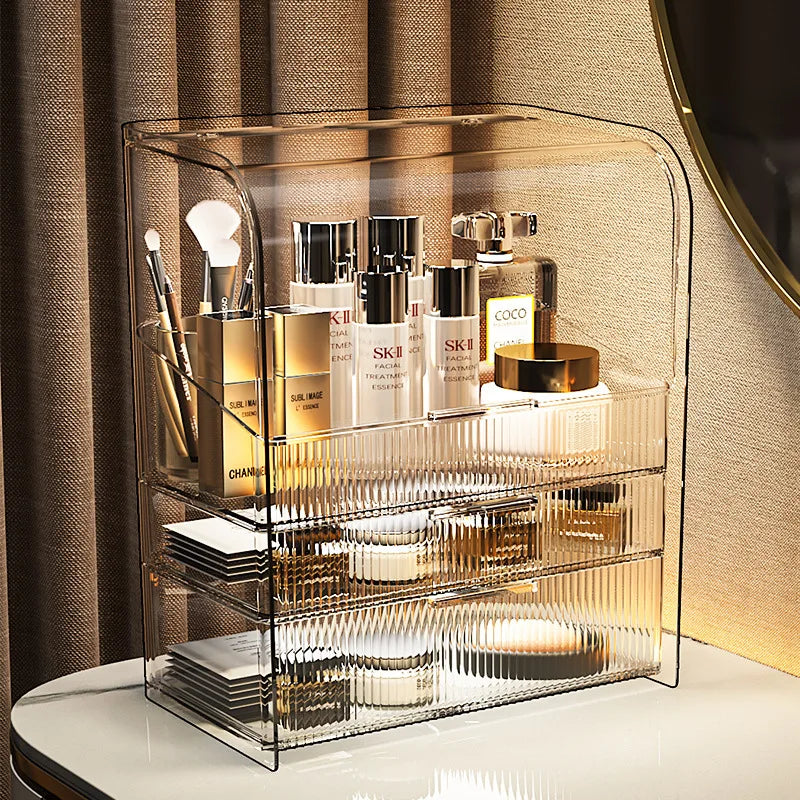 Makeup organizer compartments detail
