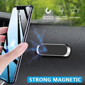 Magnetic car phone mount holding a phone