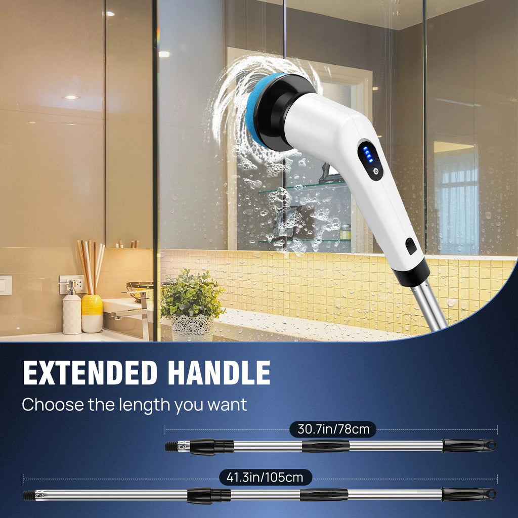 USB rechargeable spin scrubber