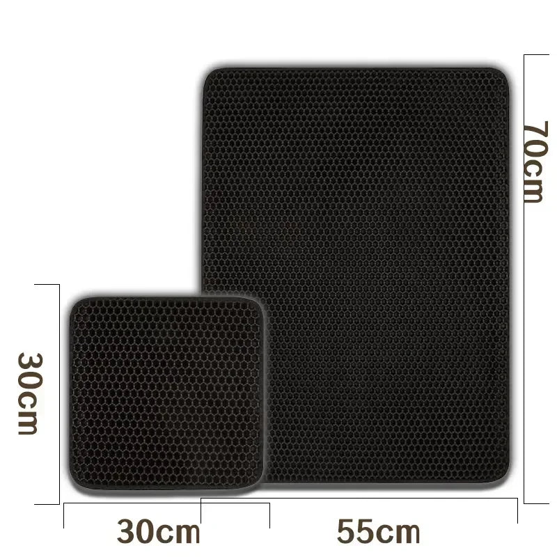 Cat litter mat trapped litter between layers