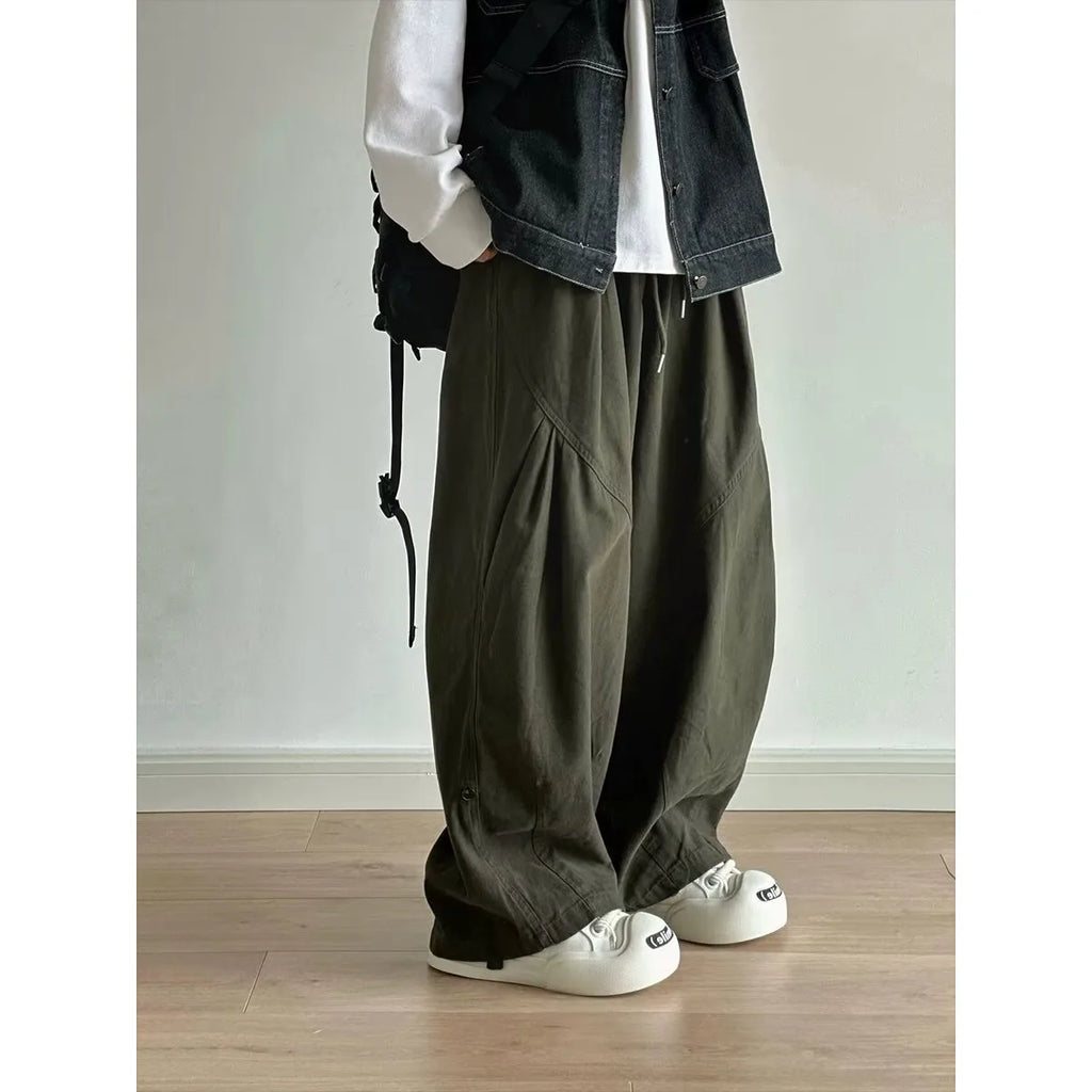 Relaxed cargo pants on model