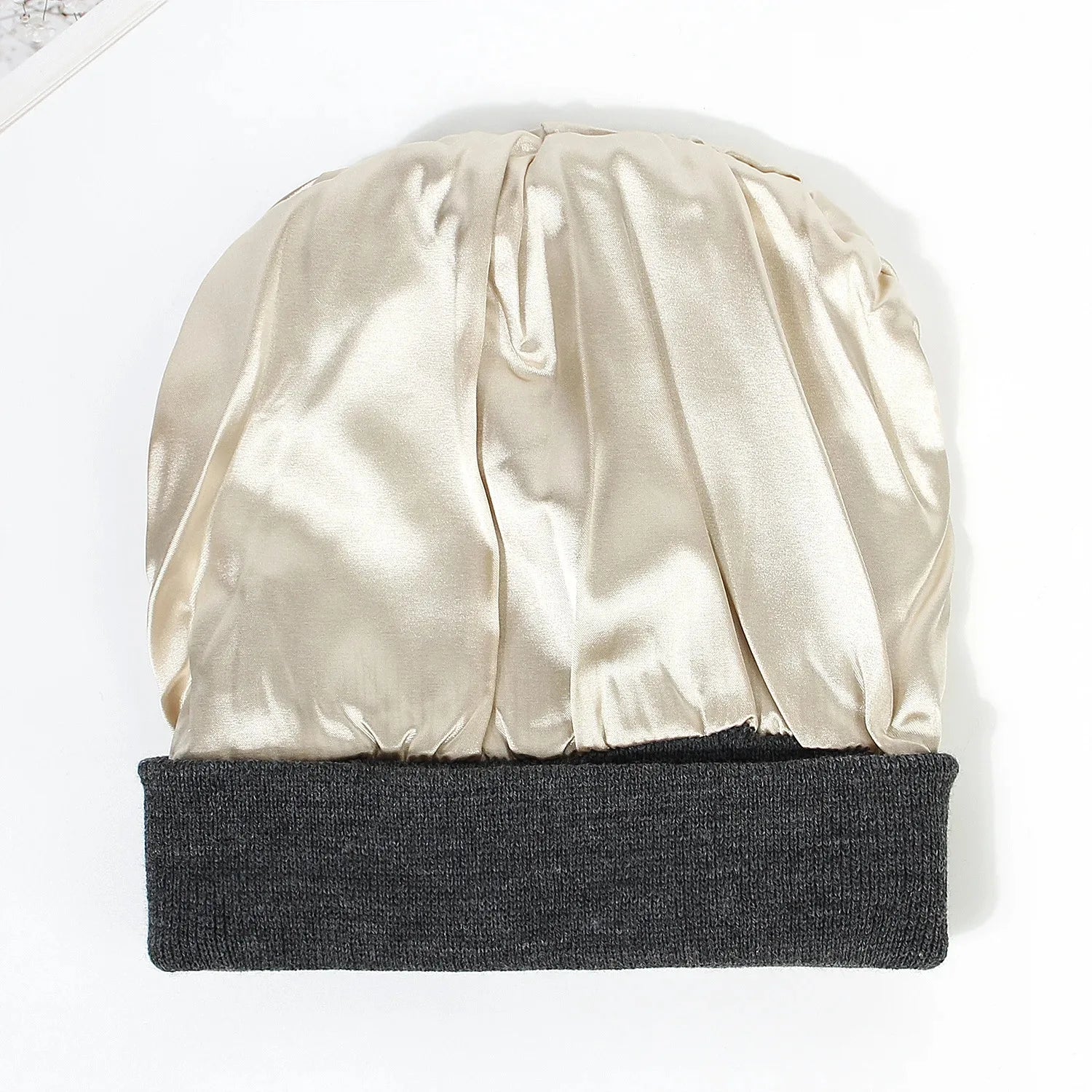 Cozy satin-lined winter beanie