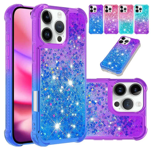 Liquid glitter quicksand phone case