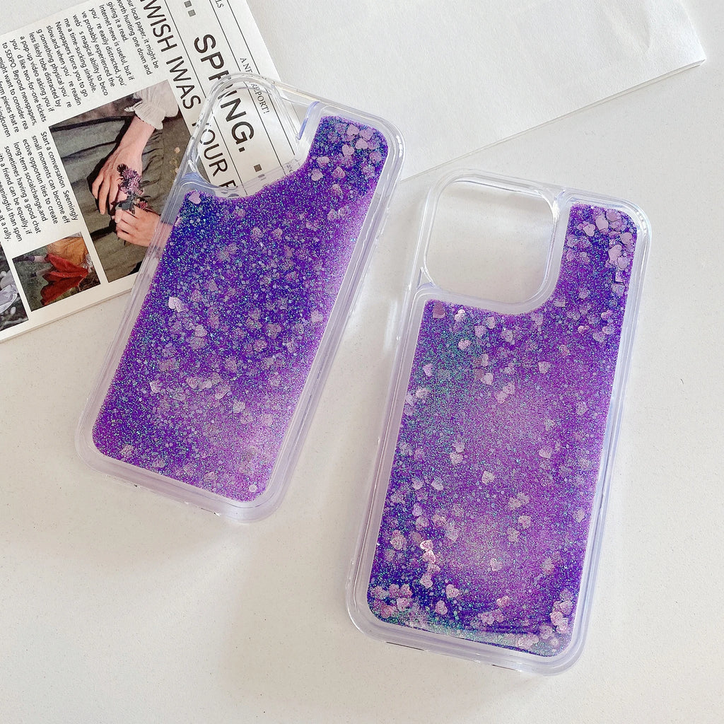 Glitter quicksand case color detail