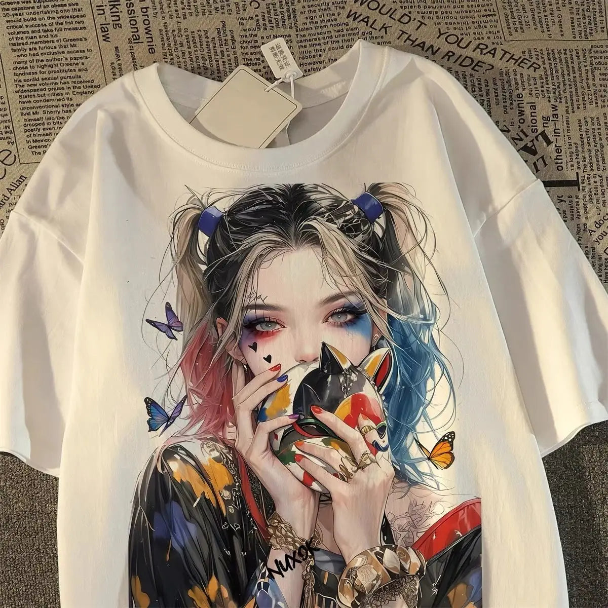 Oversized tee color options