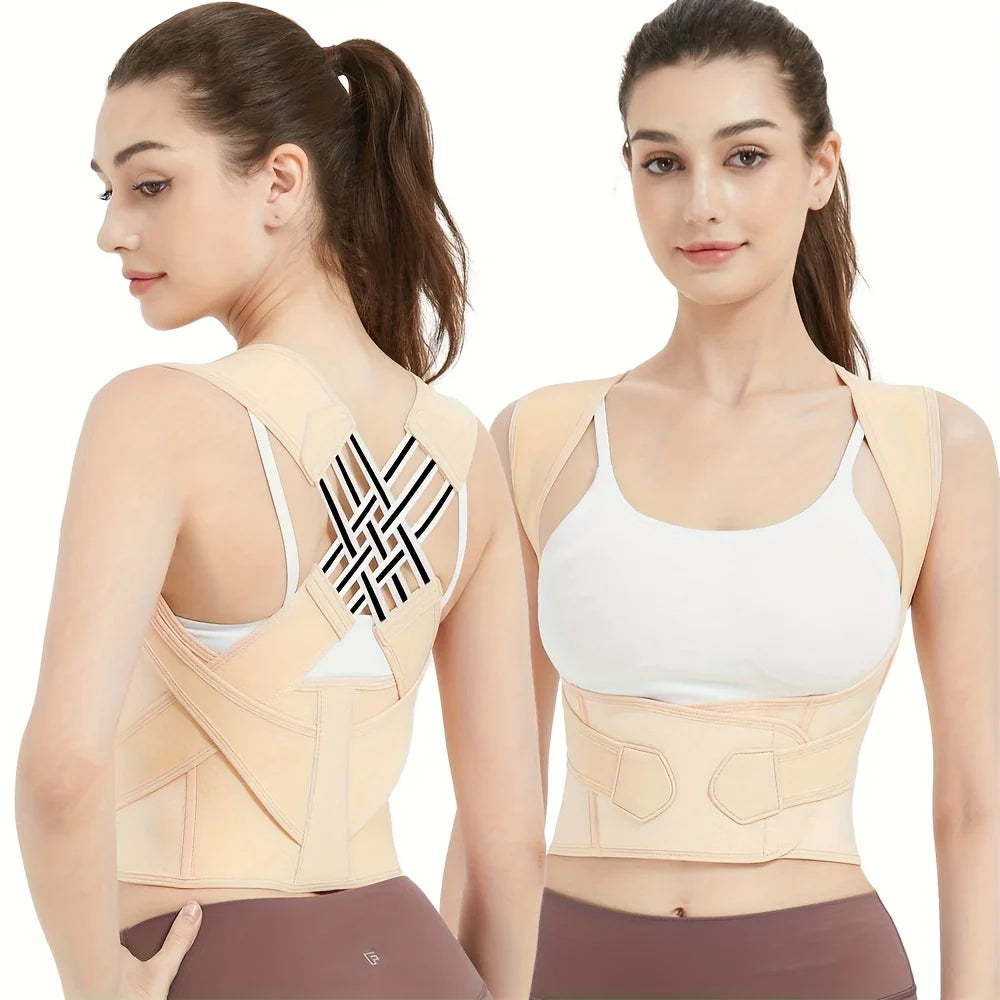 Adjustable posture corrector back brace