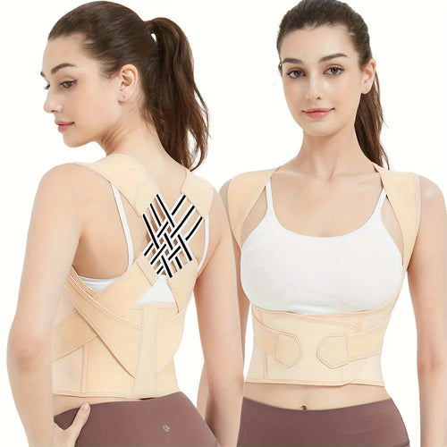 Adjustable posture corrector back brace
