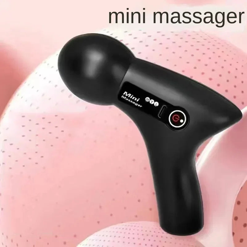 Mini cordless deep-tissue percussion massage gun, hero shot