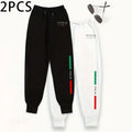 Relaxed tapered joggers on model