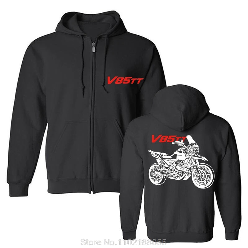 Oversized brushed-fleece hoodie on model
