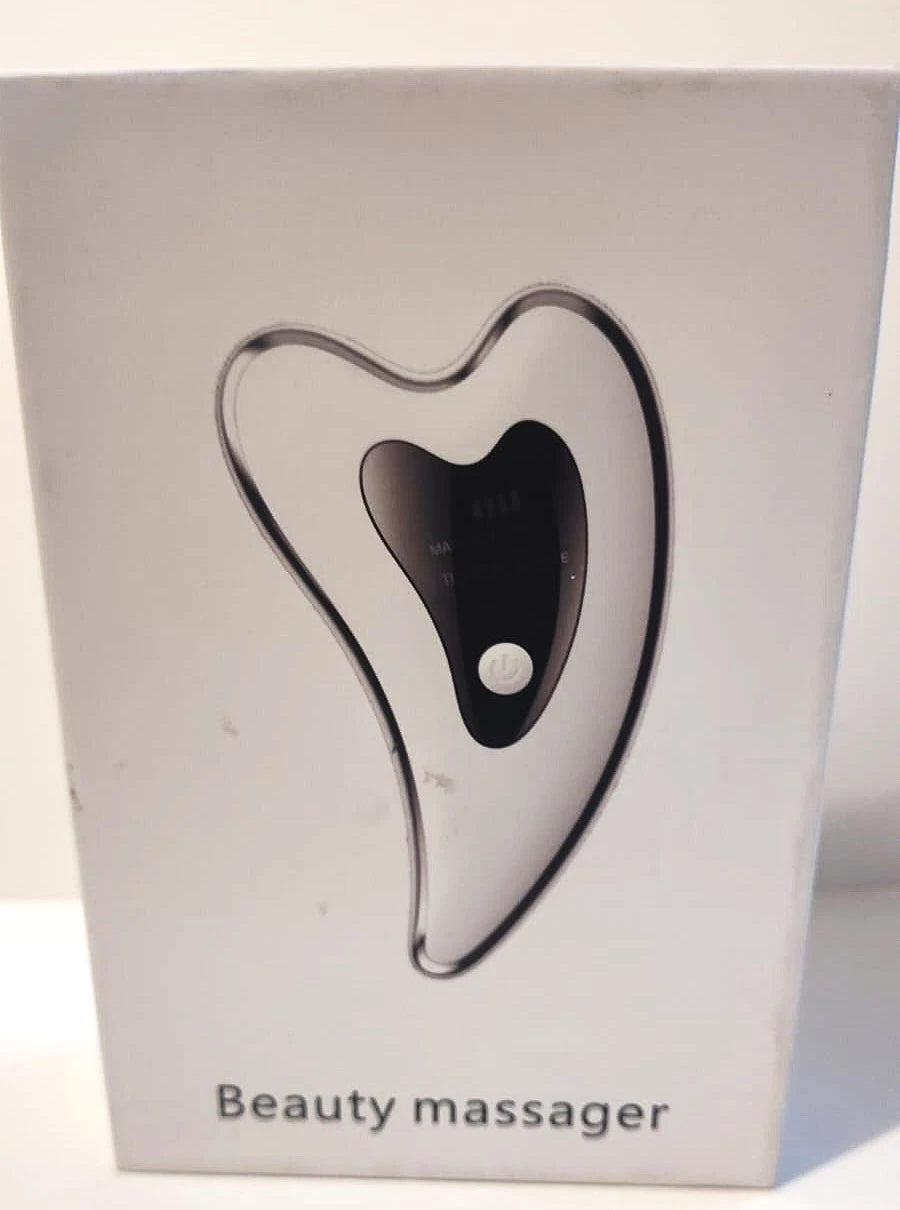 Heated vibrating gua sha facial massager retail packaging box